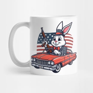 A Whimsical Tribute to American Culture in Cartoon Style T-Shirt Mug
